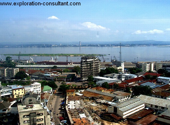 Congo-Brazzaville seen from the CEEC building in Congo-Kinshasa. The CEEC is Congo�s regulatory mining authority